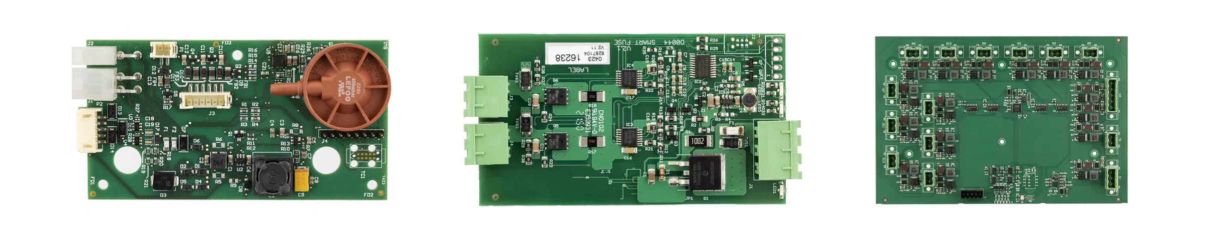 Customer-specific PCBA with integrated electronics in a plastic housing, combining PCB assembly, connector integration and final product enclosure.
